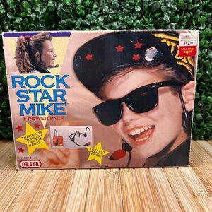 Nasta Rock Star Mike & Battery Pack VINTAGE 1991 Toys USA Broadway NEW YORK